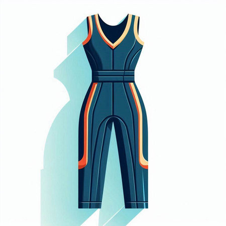 Women's sports suit on a white background. Vector illustration. Eps 10.のイラスト素材