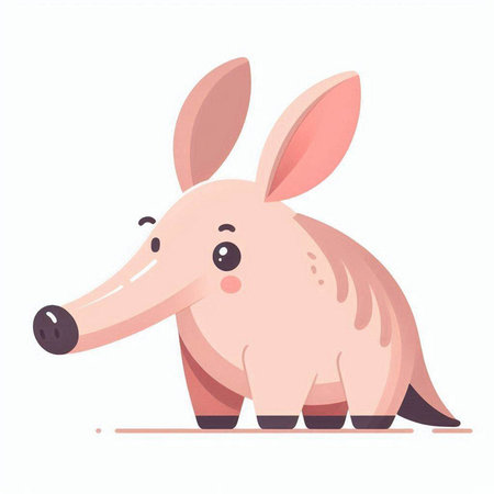 Cute cartoon character. Vector illustration in flat style. Isolated on white background.のイラスト素材