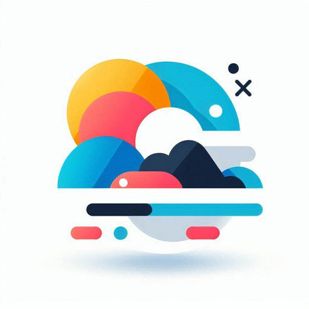 Abstract colorful geometric shapes with place for your text. Vector illustration.