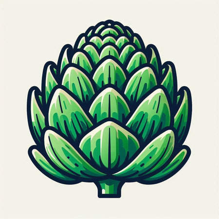 Artichoke hand drawn vector illustration. Isolated on a white backgroundのイラスト素材