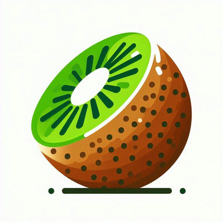 Kiwi fruit icon. Vector illustration of kiwi fruit.のイラスト素材