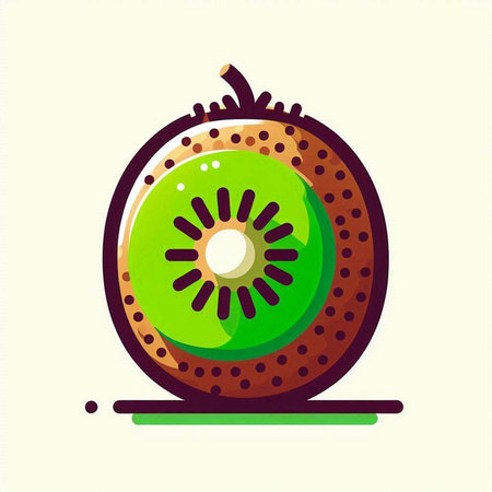 Kiwi fruit icon. Vector illustration of kiwi fruit.のイラスト素材
