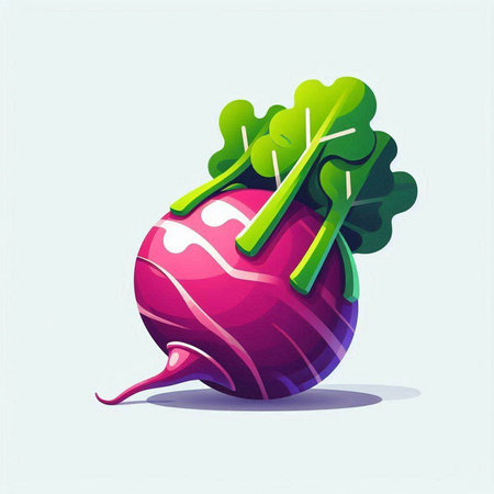Beetroot vector illustration on a white background. Vegetarian food.