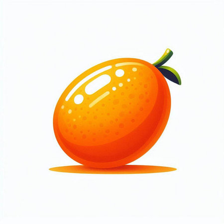 Mango isolated on white background. Vector illustration. Eps 10.