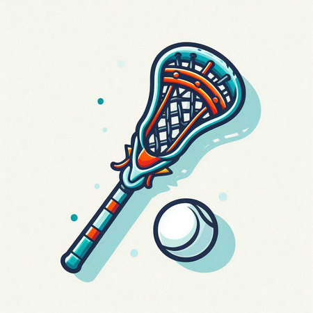 Vector illustration of a tennis racket and ball on a white background.のイラスト素材