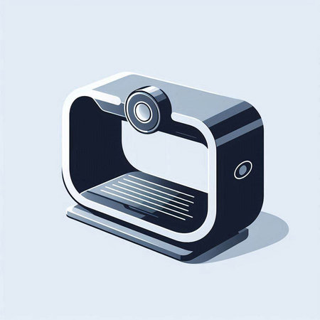 3d isometric camera icon. Vector illustration. Eps 10.