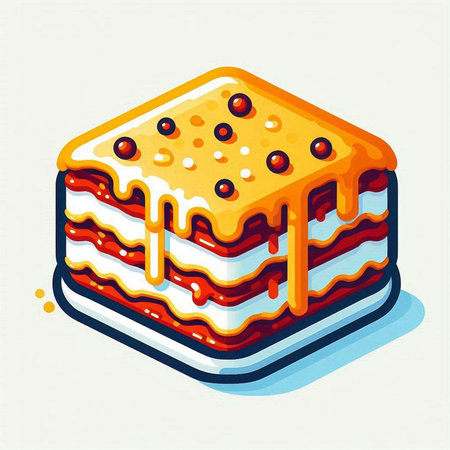 Cake icon. Isometric illustration of cake vector icon for web design