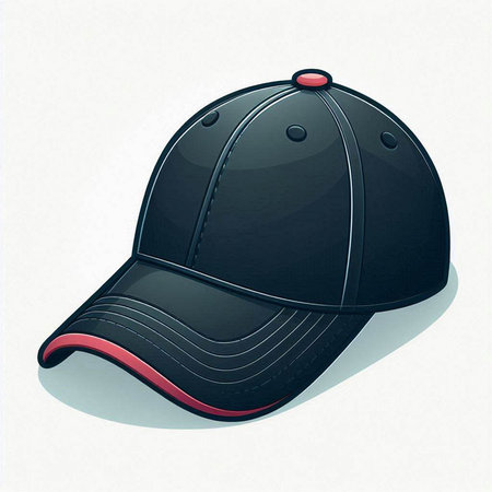 Baseball cap on a white background. Vector illustration. Eps 10.のイラスト素材