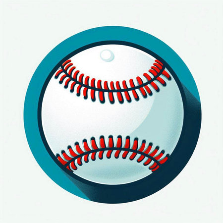Baseball ball icon on white background. Vector illustration. Eps 10.のイラスト素材