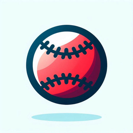 Baseball ball icon in flat style. Vector illustration. Eps 10のイラスト素材