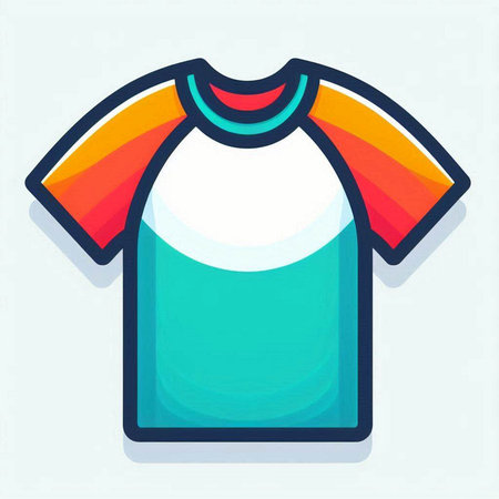 T-shirt icon. Vector illustration of a t-shirt.のイラスト素材