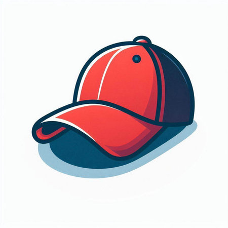 Baseball cap icon, isolated on white background. Vector illustration.のイラスト素材