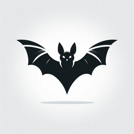 Bat icon on a white background. Vector illustration of a bat.のイラスト素材
