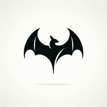 Bat icon isolated on white background. Vector illustration. Eps 10.のイラスト素材