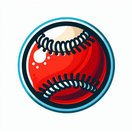 Baseball ball icon. Vector illustration isolated on a white background.のイラスト素材