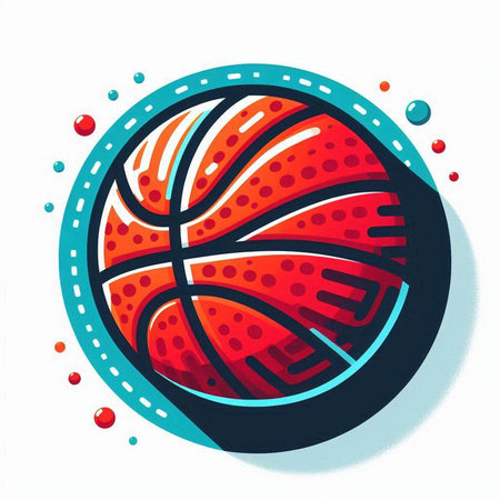 Basketball ball icon. Vector illustration. Isolated on white background.のイラスト素材