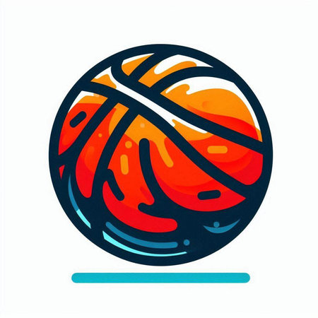 Basketball ball on a white background. Vector illustration of a basketball ball.のイラスト素材