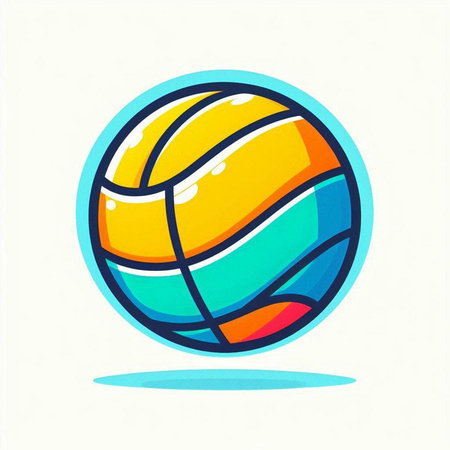 Volleyball ball icon, vector illustration. Flat design style.のイラスト素材