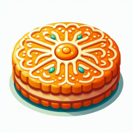 Cake isolated on white background. Vector illustration. Eps 10.のイラスト素材