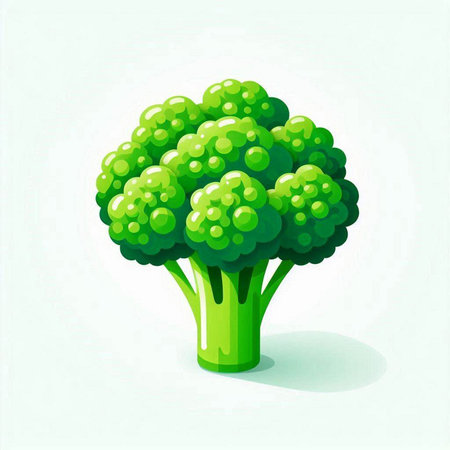 Broccoli isolated on white background. Vector illustration. Eps 10.のイラスト素材