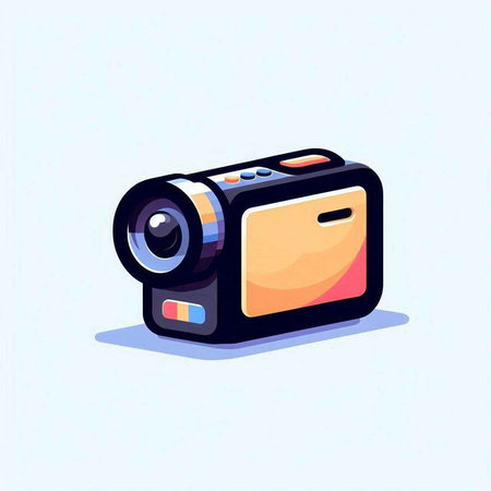 camera icon, vector illustration, eps10, editable strokeのイラスト素材