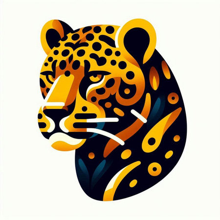 Leopard head. Vector illustration. Can be used as a print on t-shirts and bags.のイラスト素材