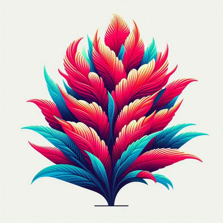 abstract colorful flower on white background, vector art illustration eps10のイラスト素材