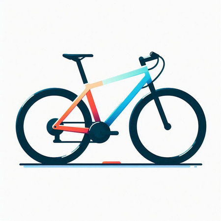 Bicycle icon on white background. Vector illustration. Eps 10.のイラスト素材