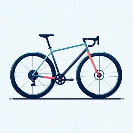 Bicycle on a white background. Vector illustration. Eps 10.のイラスト素材