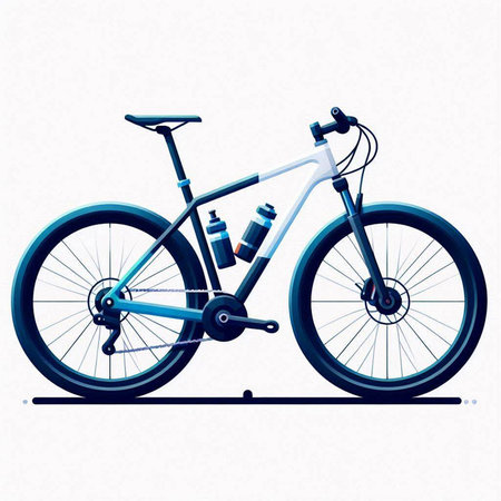Bicycle on a white background. Vector illustration. Eps 10.のイラスト素材
