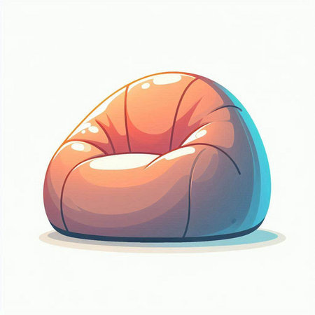 Illustration of a comfortable armchair isolated on a white background.のイラスト素材