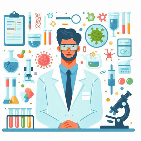 Vector illustration of a blueberry with leaves on a white background.のイラスト素材