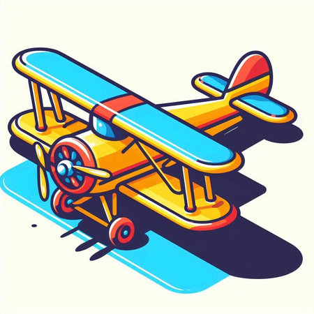 Airplane on a white background. Vector illustration in isometric style.のイラスト素材
