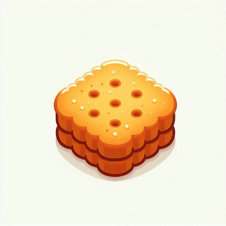 Illustration of a stack of cookies on a white background - vectorのイラスト素材