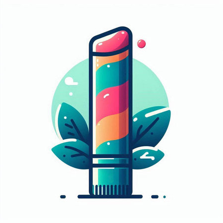 Cosmetic tube with a lotion. Vector illustration in flat styleのイラスト素材