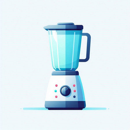 Illustration of Blender. Kitchen Appliance. Flat Style.のイラスト素材