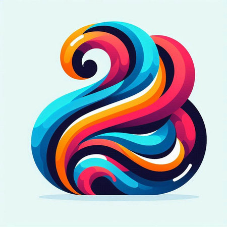 Vector abstract colorful background with wavy lines. Vector illustration. Eps10のイラスト素材