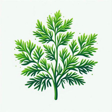 Dill. Vector illustration. Isolated on a white background.のイラスト素材