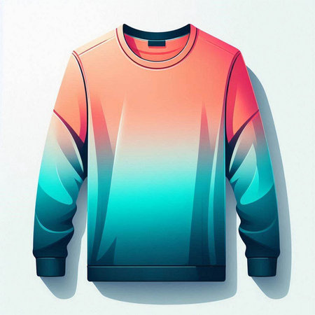 Blank sweatshirt mockup, front view, 3d rendering