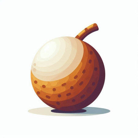 Illustration of a whole fresh gourd on a white backgroundのイラスト素材
