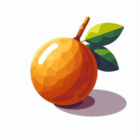 Passion fruit on white background. Vector illustration. Eps 10.のイラスト素材