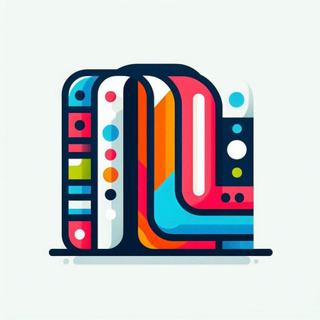 Letter U colorful design, vector icon template elements for your application or corporate identity.のイラスト素材