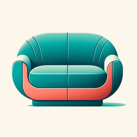Comfortable armchair in retro style. Vector illustration for your designのイラスト素材