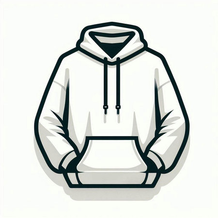 Hoodie icon, vector illustration isolated on a white background.のイラスト素材