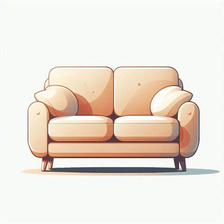 Sofa on a white background. Vector illustration. Eps 10のイラスト素材