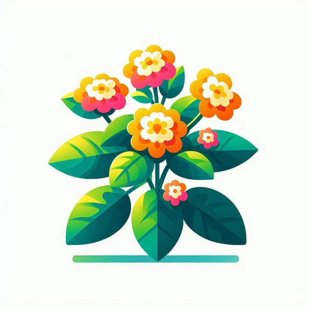 Flower icon. Flat vector illustration. Isolated on white background.のイラスト素材