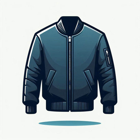 Jacket for winter and autumn. Vector illustration of a jacket.