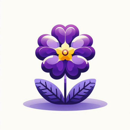 Purple flower on a white background. Vector illustration for your designのイラスト素材