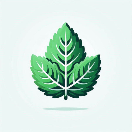 Green leaf icon. Vector illustration. Graphic concept for your design.のイラスト素材