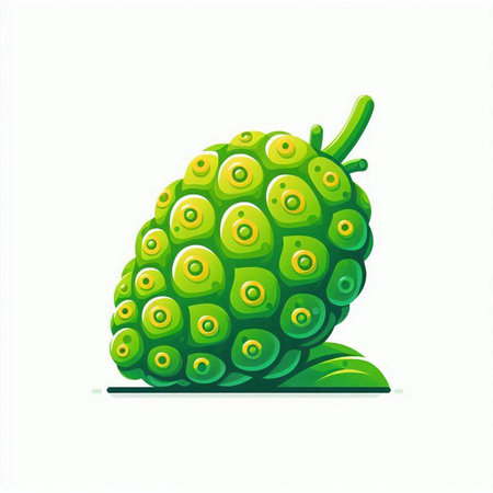 Custard apple icon isolated on white background. Vector illustration.
